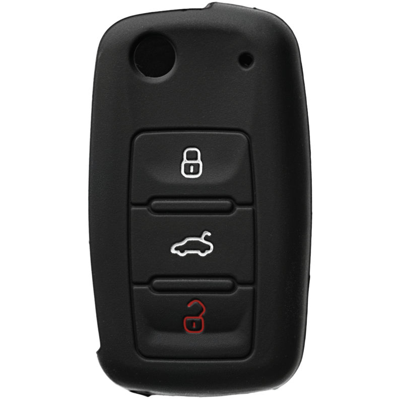 ETUI SILIKONOWE POKROWIEC OCHRONNY NA KLUCZYK VW SKODA SEAT CZARNY