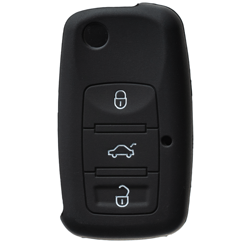 ETUI SILIKONOWE POKROWIEC OCHRONNY NA KLUCZYK VW SKODA SEAT CZARNY