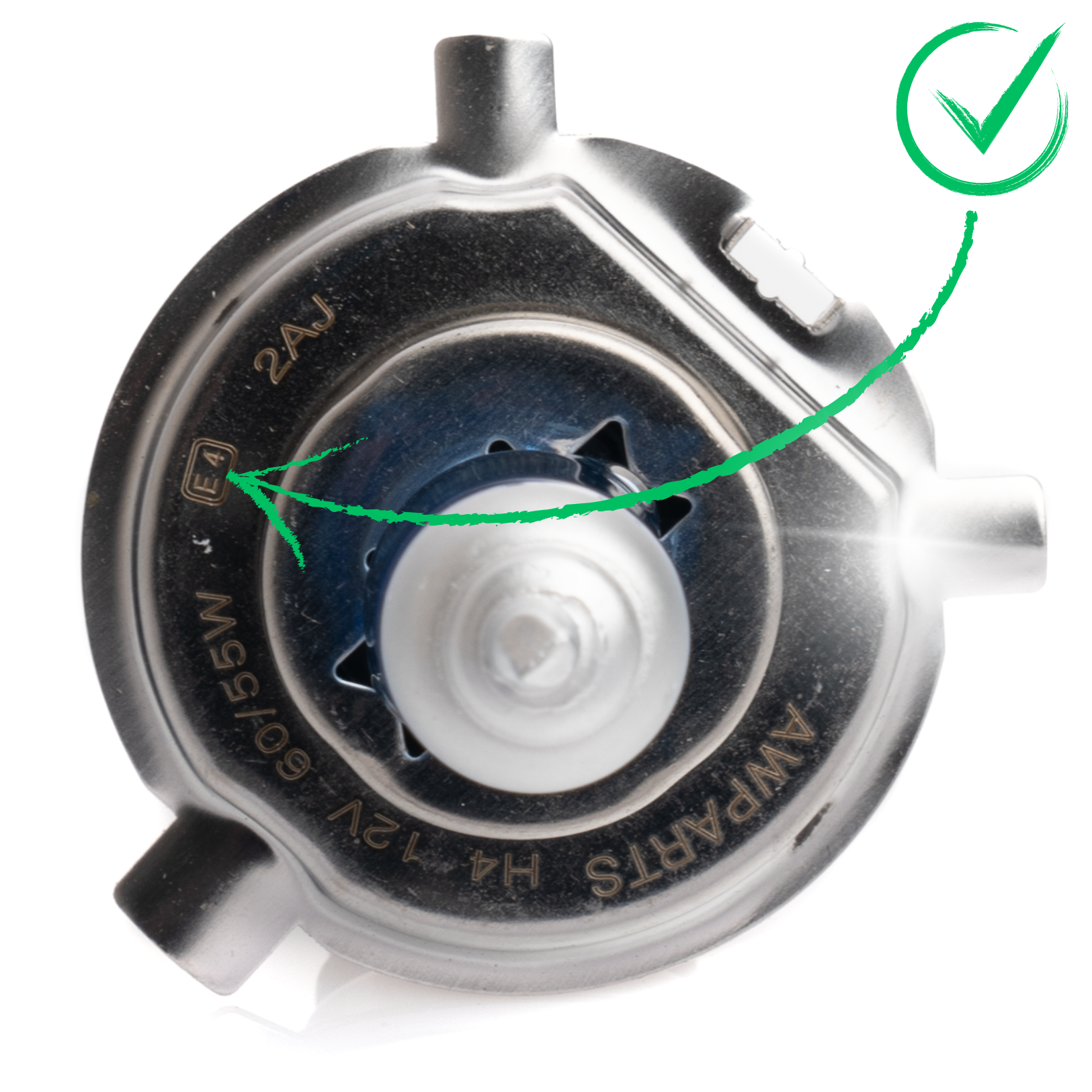 1x ŻARÓWKA H4 12V 60W E4 KSENON ZIMNY BIAŁY WHITE - 1 sztuka EAN - obrazek 4