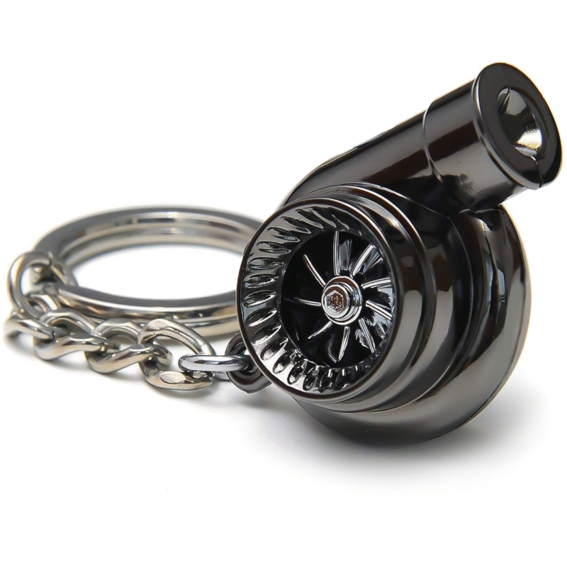 BRELOK BRELOCZEK DO KLUCZY TURBO TURBINA CZARNY