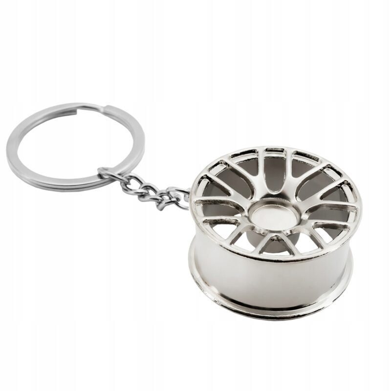 BRELOK BRELOCZEK DO KLUCZY FELGA JDM CHROMOWY
