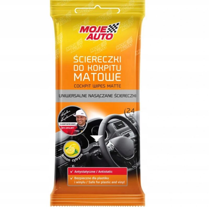 ŚCIERECZKI CHUSTECZKI DO KOKPITU MATOWE MOJE AUTO