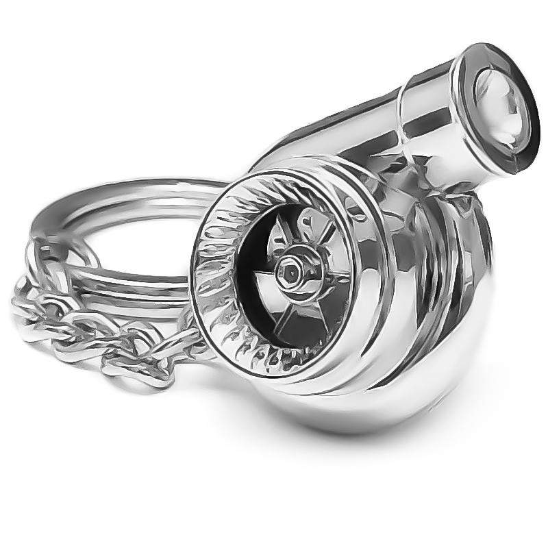 BRELOK BRELOCZEK DO KLUCZY TURBO TURBINA SREBRNY