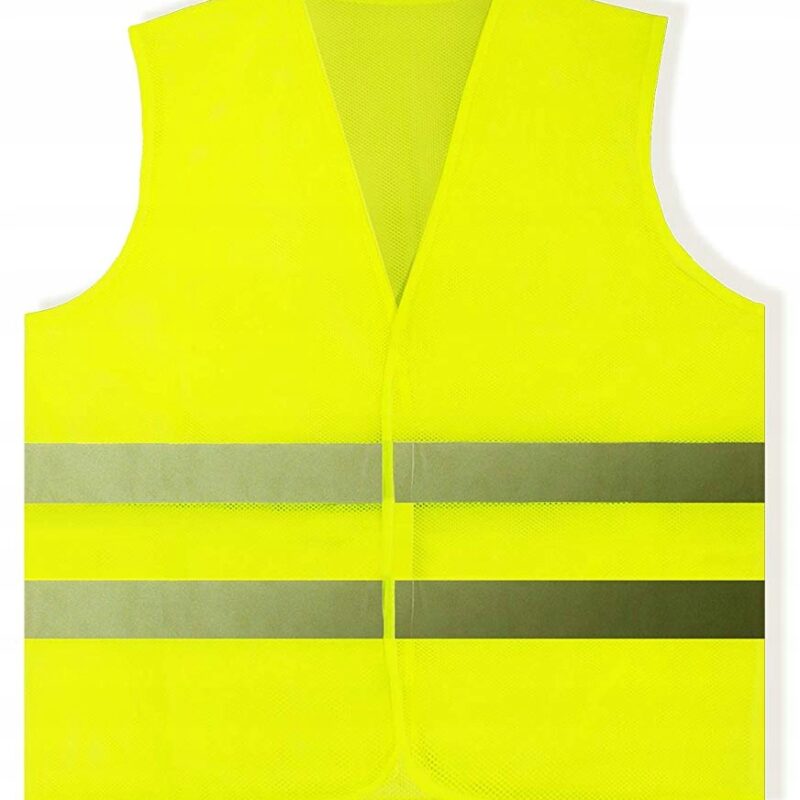 KAMIZELKA ODBLASKOWA DROGOWA ŻÓŁTA OSTRZEGAWCZA