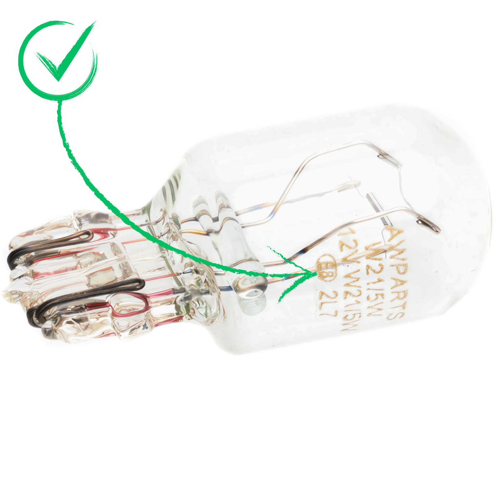 ŻARÓWKA W21/5W 12V BIAŁA ŚWIATŁA POZYCYJNE STOPU - obrazek 2