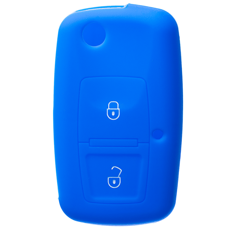 ETUI SILIKONOWE POKROWIEC OCHRONNY NA KLUCZYK VW SKODA SEAT NIEBIESKIE