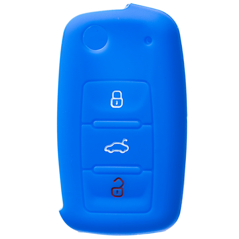 ETUI SILIKONOWE POKROWIEC NA KLUCZYK VW SKODA SEAT NIEBIESKIE