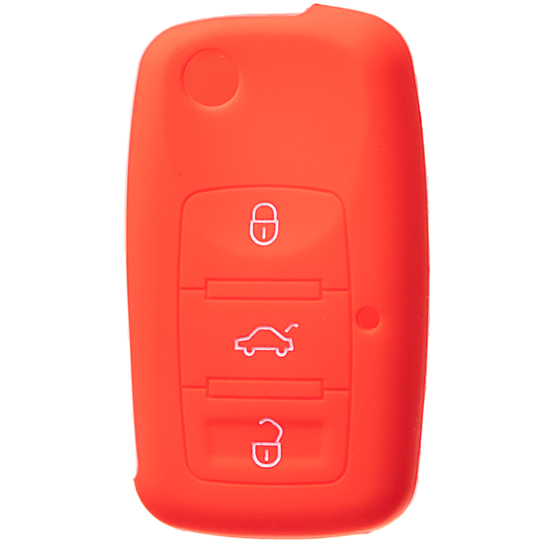 ETUI SILIKONOWE POKROWIEC OCHRONNY NA KLUCZYK VW SKODA SEAT CZERWONE