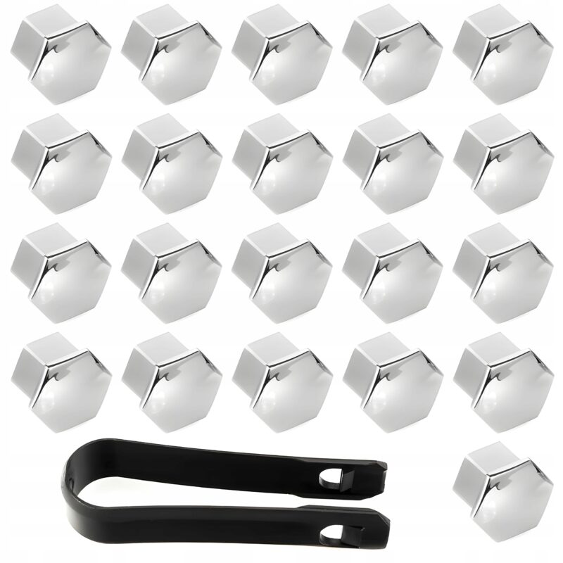 Nakładki Kapsle Zaślepki Na Śruby Felg Kół 17 mm 1Z0601173 2ZZ Chromowane