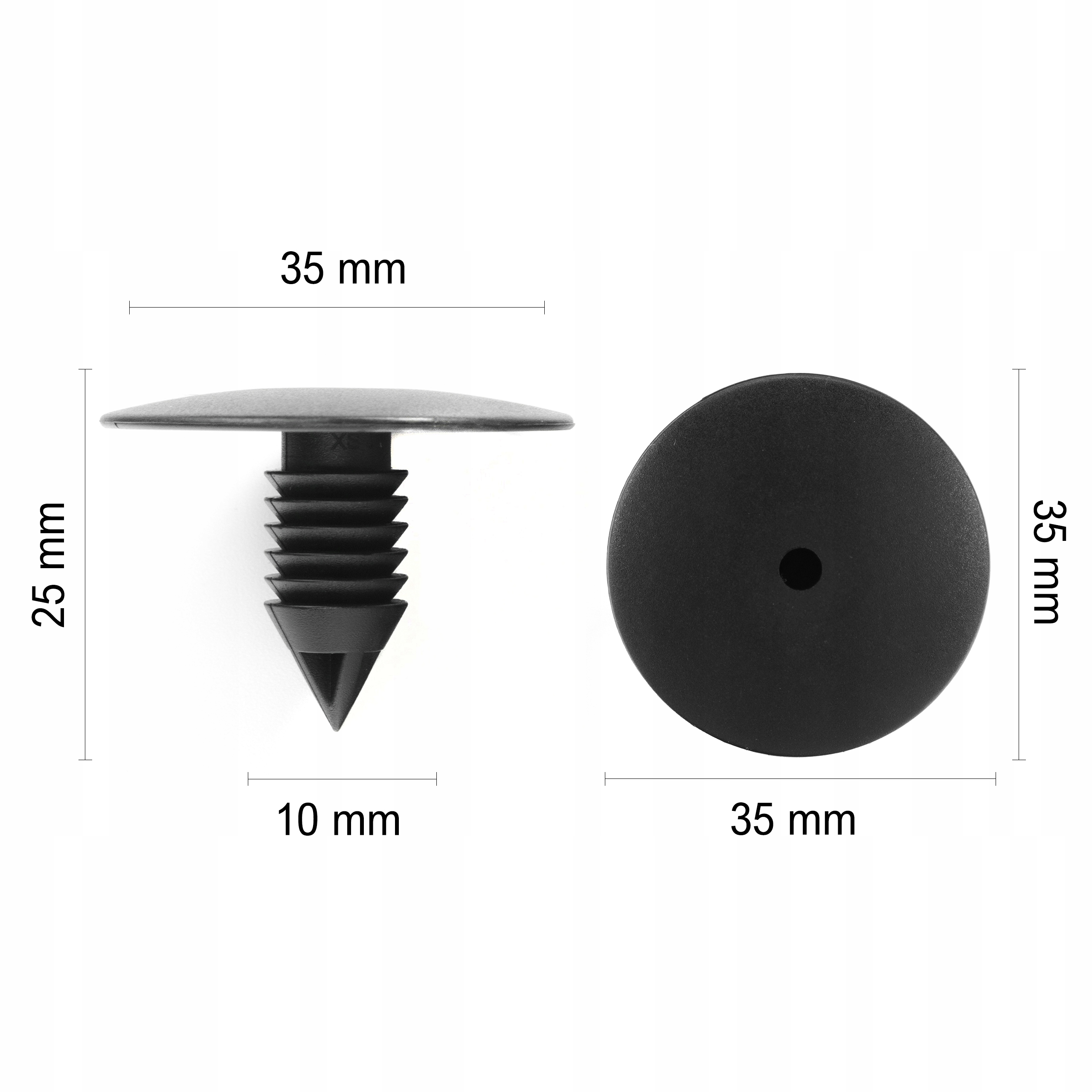 10x SPINKI KOŁKI MOCOWANIA NADKOLA OPEL RENAULT - obrazek 3