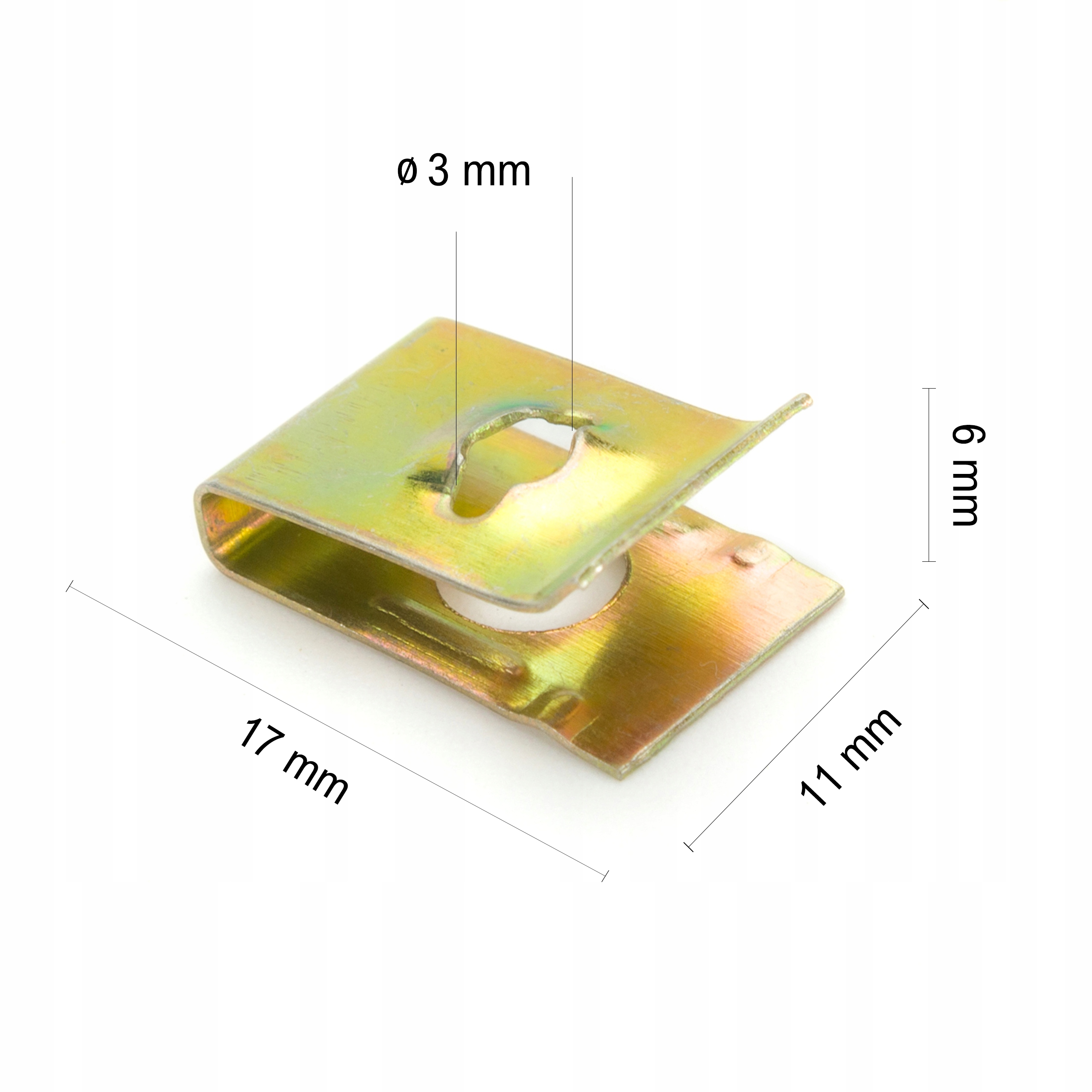 10x BLASZKA SPINKA MONTAŻOWA OSŁON UNIWERSALNA - obrazek 3