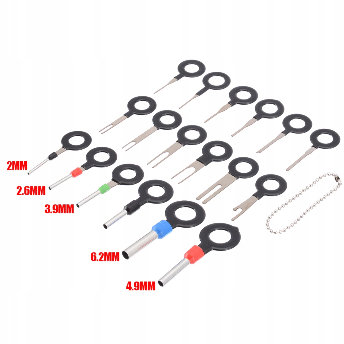 KLUCZE WYJMAKI DO PINÓW KOSTEK DEMONTAŻU 18 EL - obrazek 3