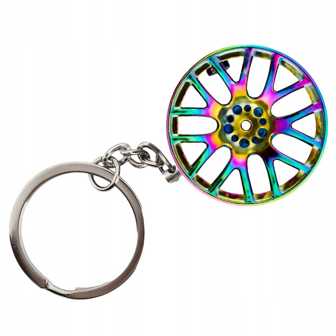 BRELOK BRELOCZEK DO KLUCZY FELGA NEOCHROM TĘCZA - obrazek 2