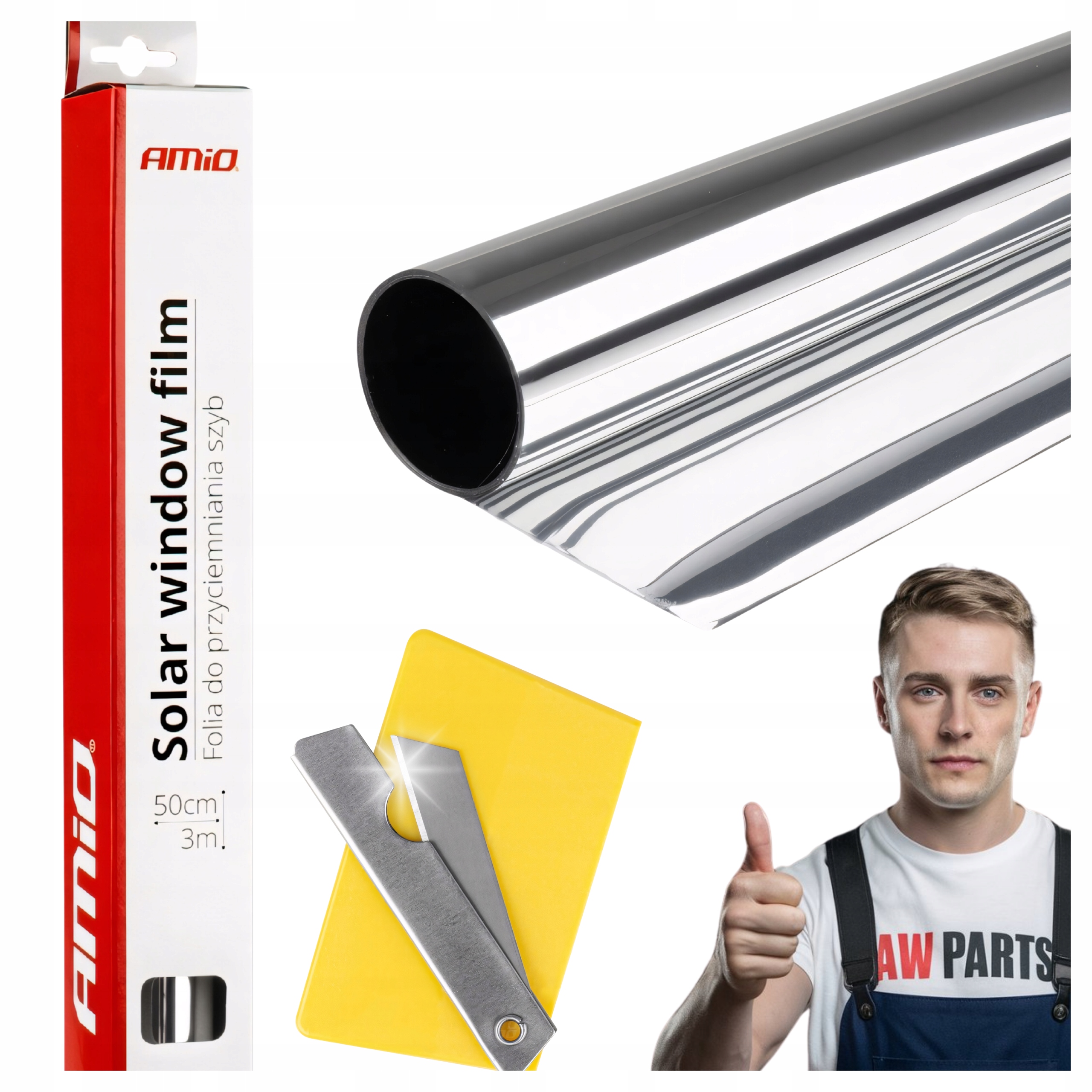 Folia Do Oklejania Szyb Okleina Szyb Lustro Weneckie Srebrna 85%