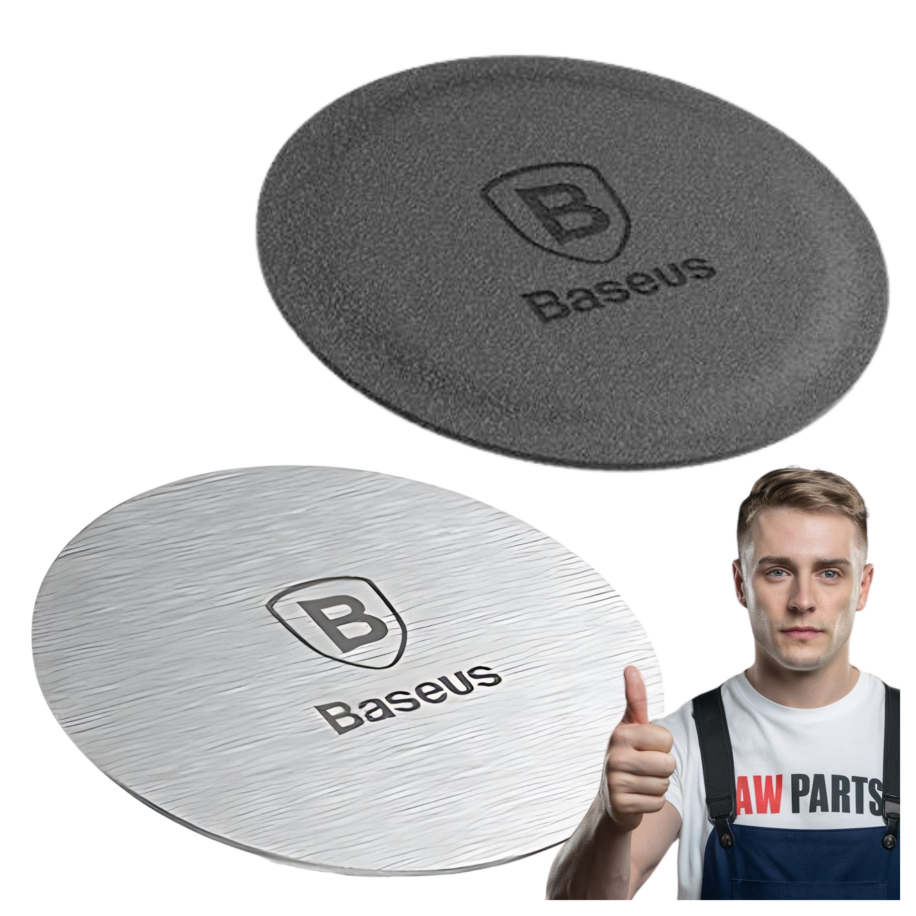 Blaszki Baseus Magnet Iron Suit do uchwytów magnetycznych 2 szt. ACDR-A0S
