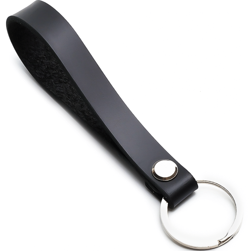 SKÓRZANY BRELOK ZE SKÓRY BYDLĘCEJ CZARNY