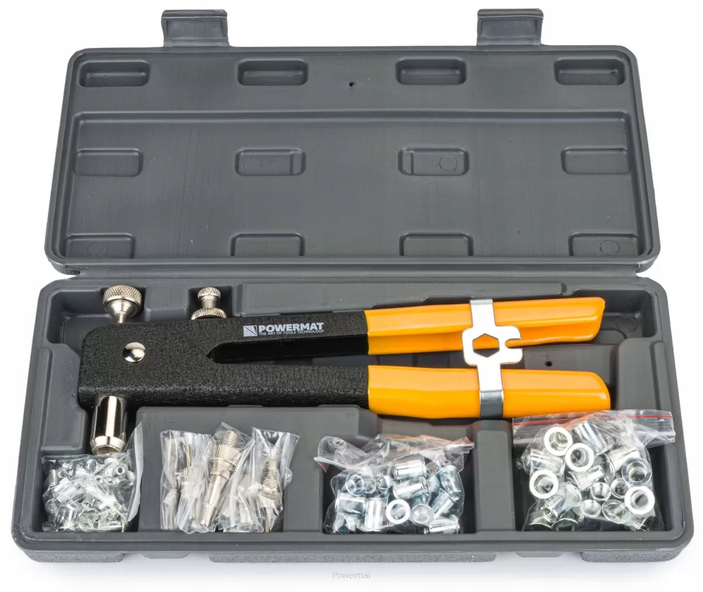 NITOWNICA RĘCZNA DO NITONAKRĘTEK GŁOWIC M3-M8 ZESTAW 105 el - obrazek 2