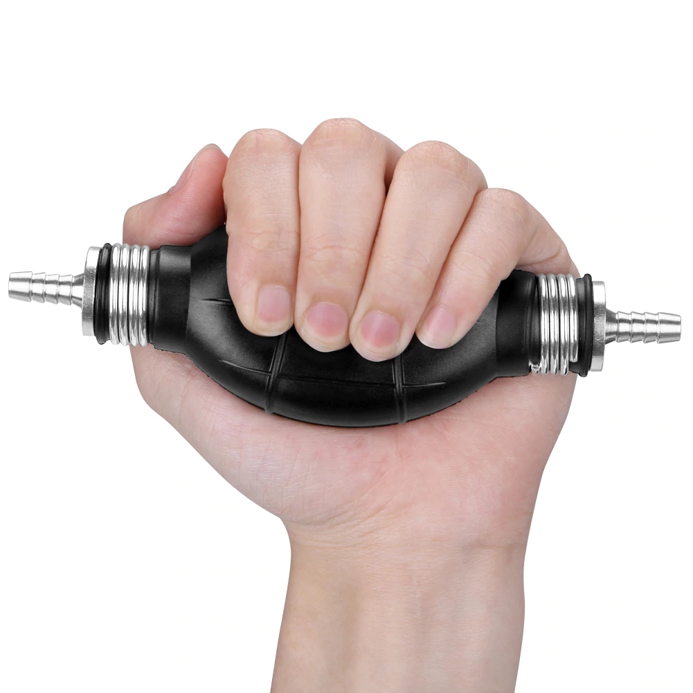 GRUSZKA RĘCZNA POMPKA DO PALIWA GUMOWA ZAWÓR 10MM - obrazek 3