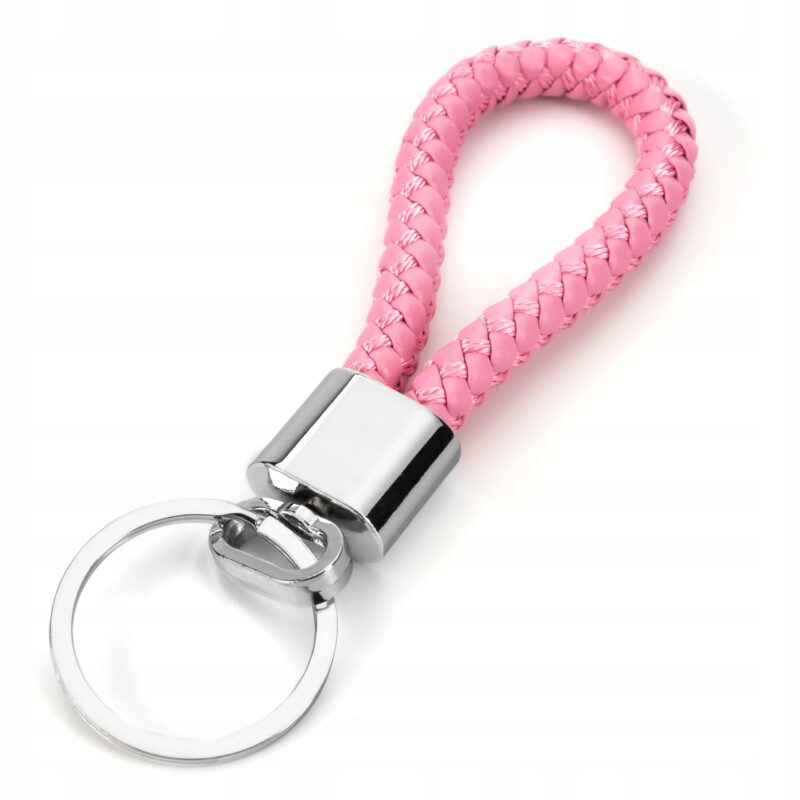 BRELOK NYLONOWY ZAWIESZKA SMYCZKA DO KLUCZY RÓŻOWY