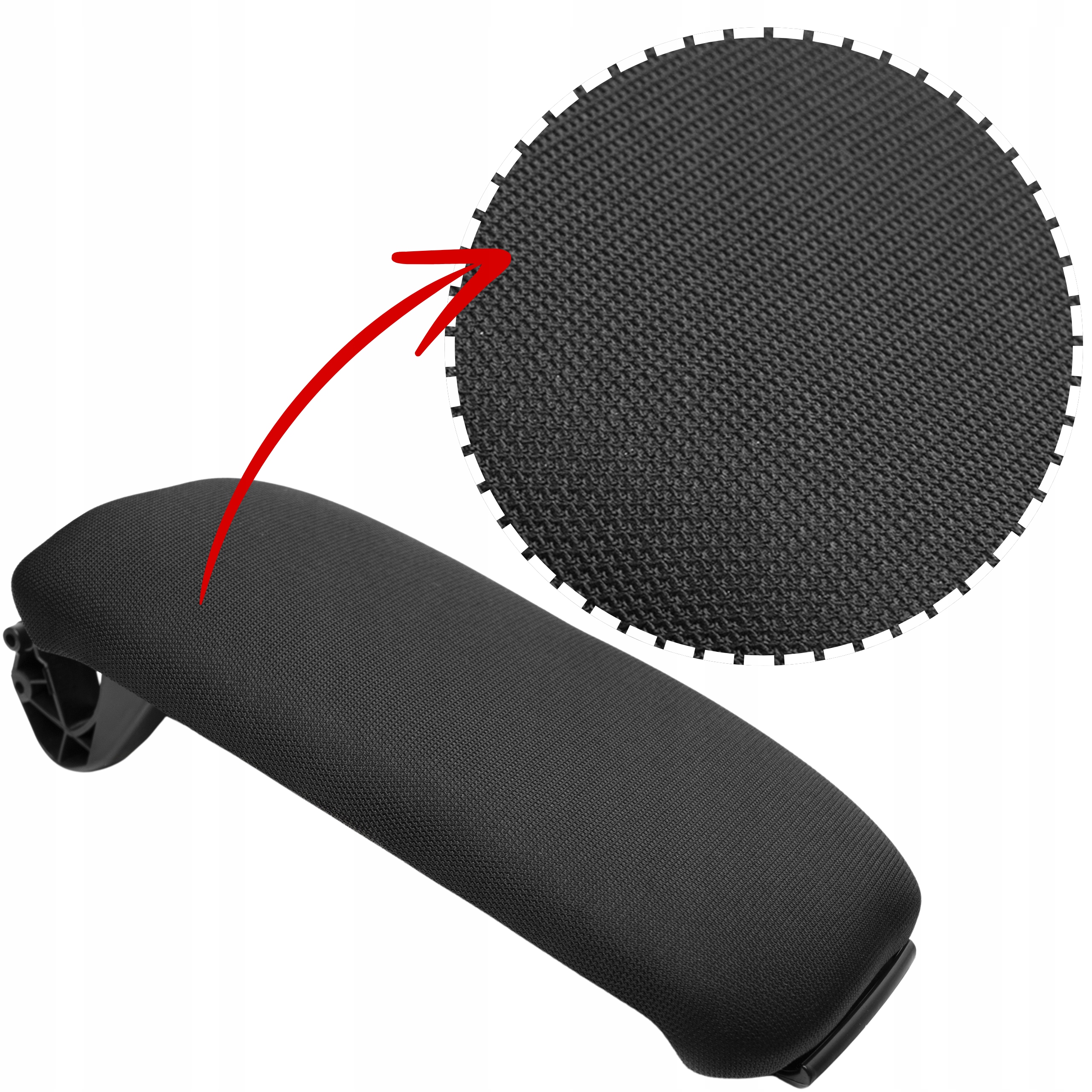 KLAPKA DEKIELEK PODŁOKIETNIK DO Audi A3 8P 2003-2012 CZARNA TKANINA - obrazek 3