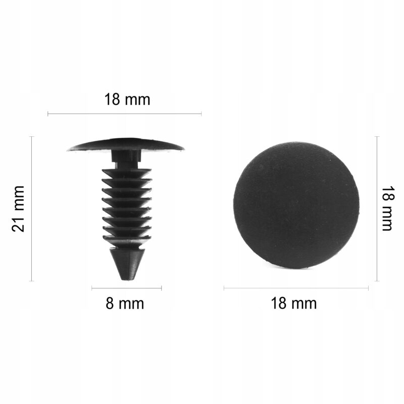 1x SPINKA KOŁEK TAPICERKI PODSUFITKI OSŁONY 8mm