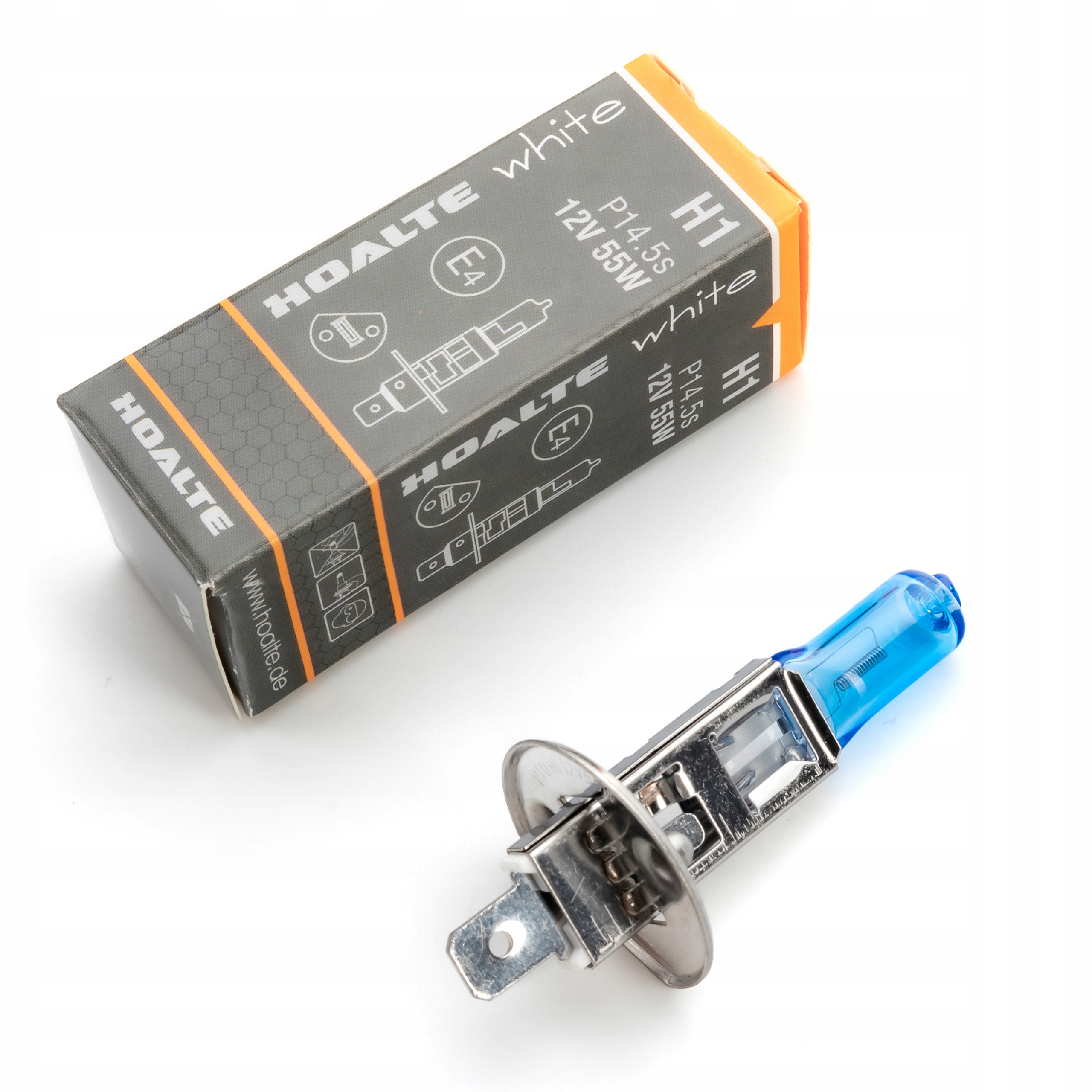 1x ŻARÓWKA H1 55W E4 KSENON ZIMNY BIAŁY - obrazek 2