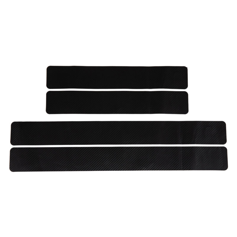 4x NAKŁADKI NAKLEJKI OCHRONNE PROGI DRZWI CARBON