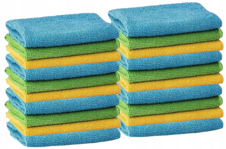 20x ŚCIERKI SZMATKI MIKROFIBRA DO CZYSZCZENIA AUTA