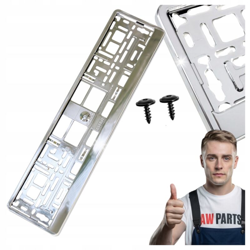 Ramka Tablicy Rejestracyjnej Metalizowana Srebrna