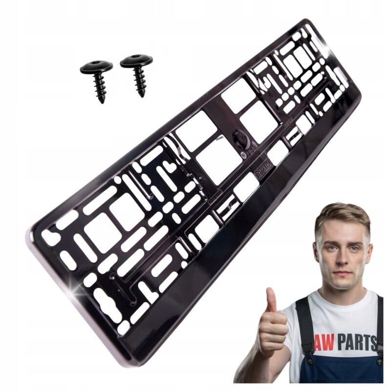 Ramka Tablicy Rejestracyjnej Metalizowana Czarna