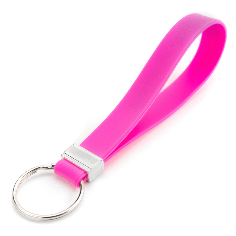 BRELOK SILIKONOWY SMYCZKA DO KLUCZY AUTA RÓŻOWY