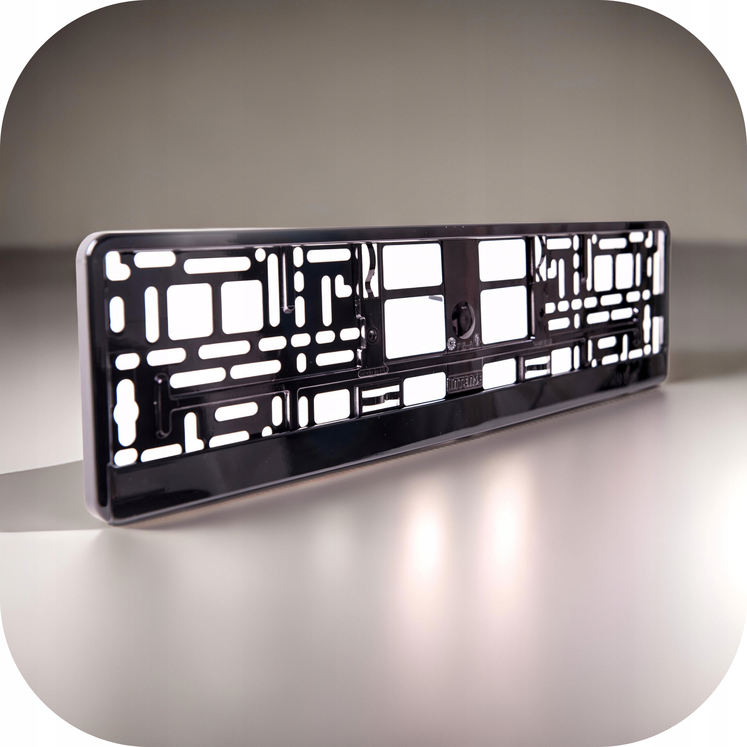 Ramka Tablicy Rejestracyjnej Metalizowana Czarna - obrazek 3