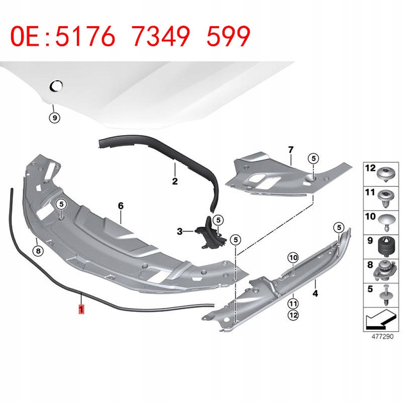Uszczelka Maski Zderzaka Do Bmw 5 G30 G31 Uszczelnienie Pokrywy Silnika - obrazek 2