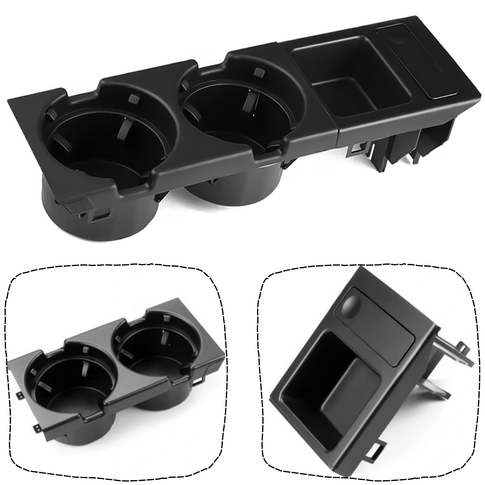 UCHWYT NA KUBKI NAPOJE CUPHOLDER MONETNIK DO BMW E46 ZESTAW 51168217953