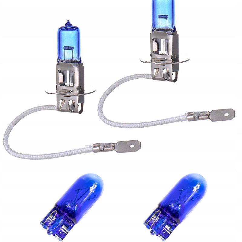 2x ŻARÓWKA H3 + W5W 12V 55W E4 KSENON ZIMNY BIAŁY