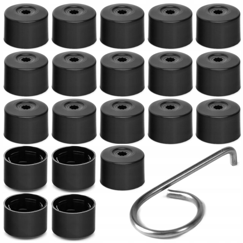 Nakładki Kapsle Zaślepki Kapturki Na Śruby Felg Kół VW 16+4 Antykradzieżowe