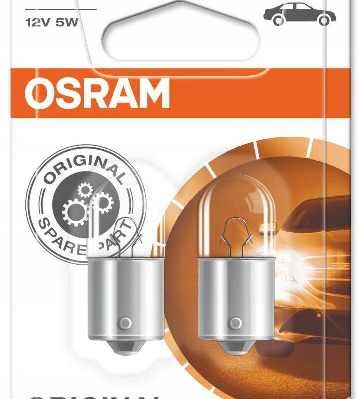 OSRAM ŻARÓWKI SAMOCHODOWE R5W 12V 5W BA15s 2 szt.