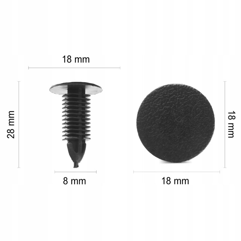 1x SPINKA KOŁEK TAPICERKI PODSUFITKI OSŁONY 8mm