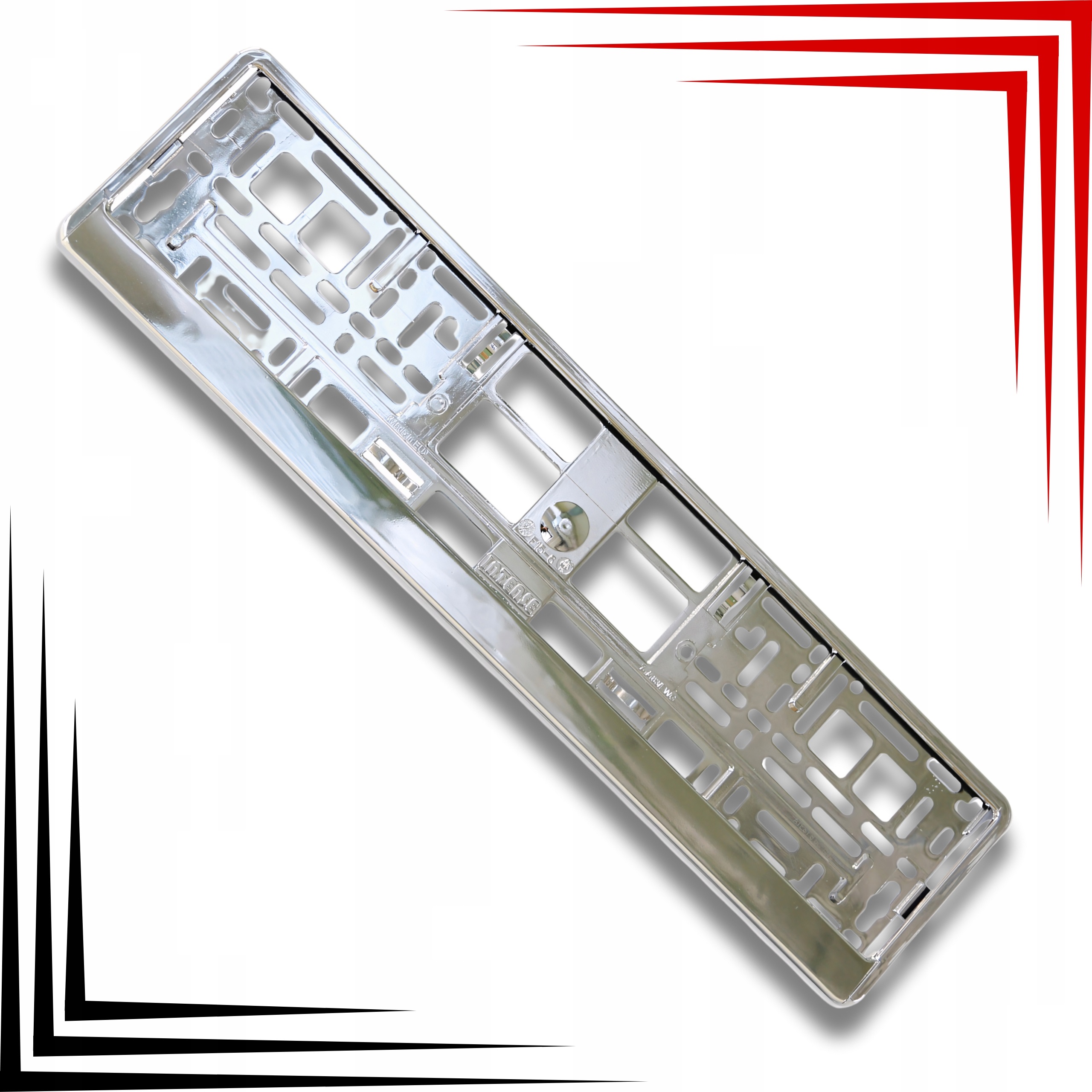 Ramki Do Tablic Rejestracyjnych Metalizowane Srebrne 2 sztuki - obrazek 2