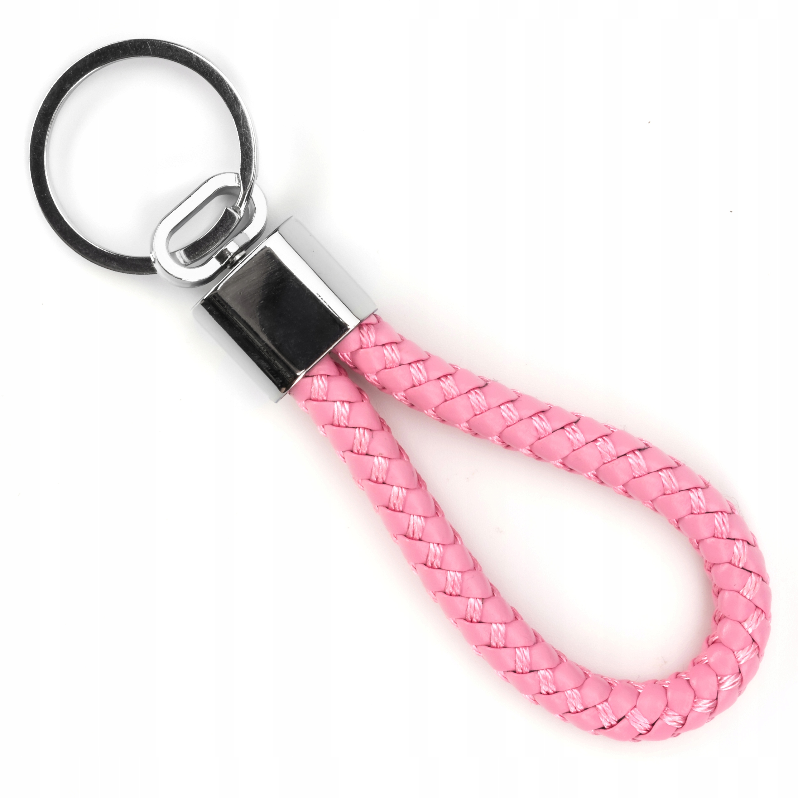 BRELOK NYLONOWY ZAWIESZKA SMYCZKA DO KLUCZY RÓŻOWY - obrazek 2