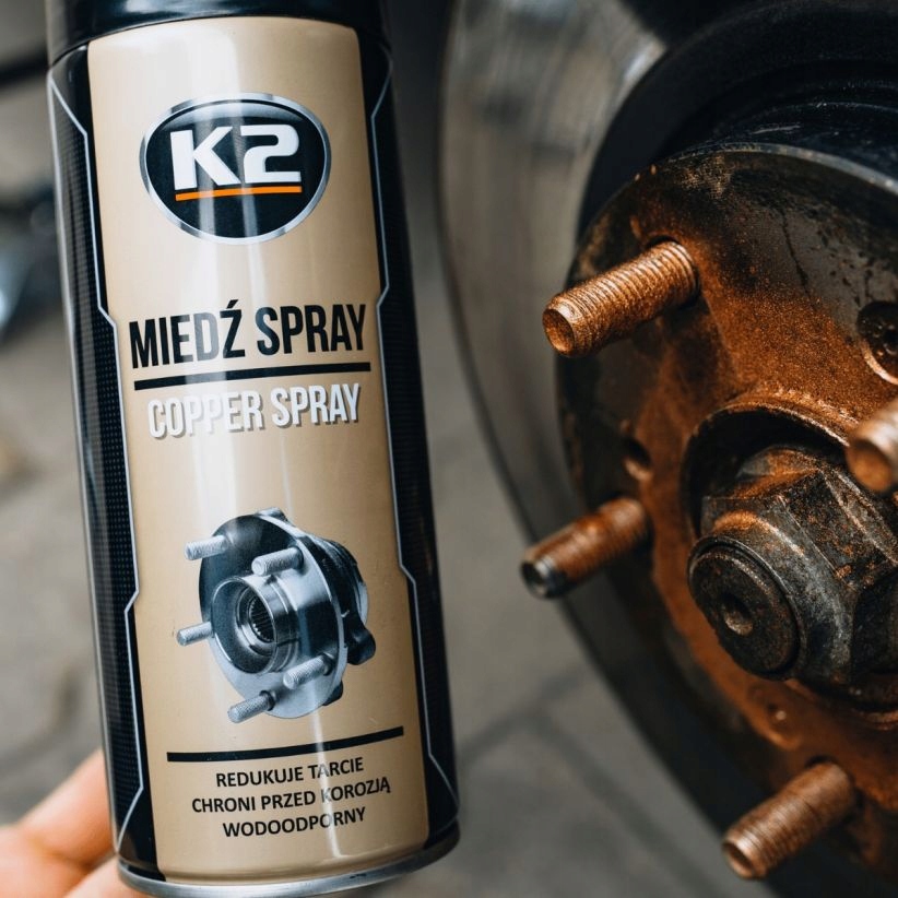 K2 MIEDŹ SPRAY WYSOKOTEMPERATUROWY SMAR MIEDZIOWY - obrazek 3