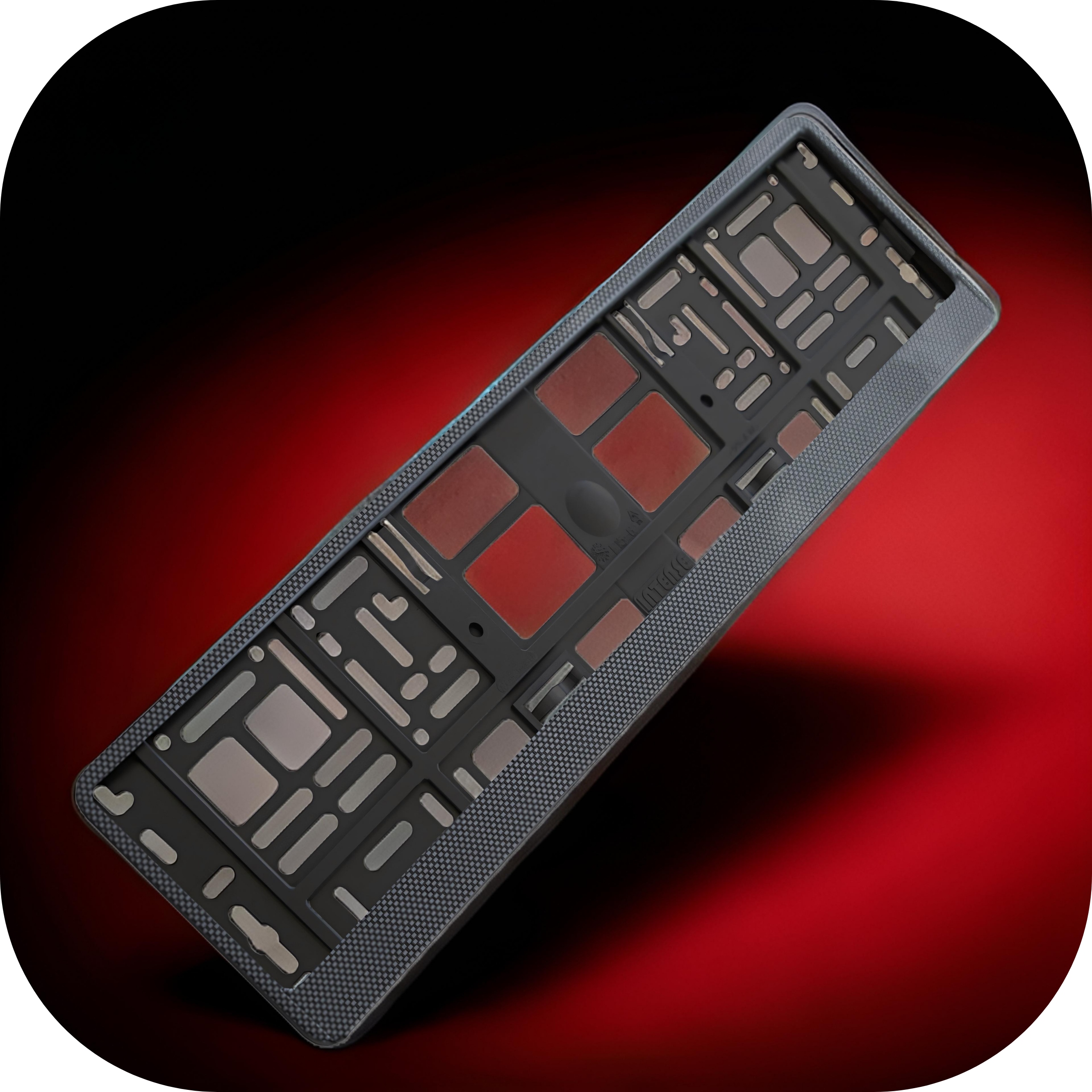 Ramka Tablicy Rejestracyjnej Foliowana HP Karbon Czarna - obrazek 4