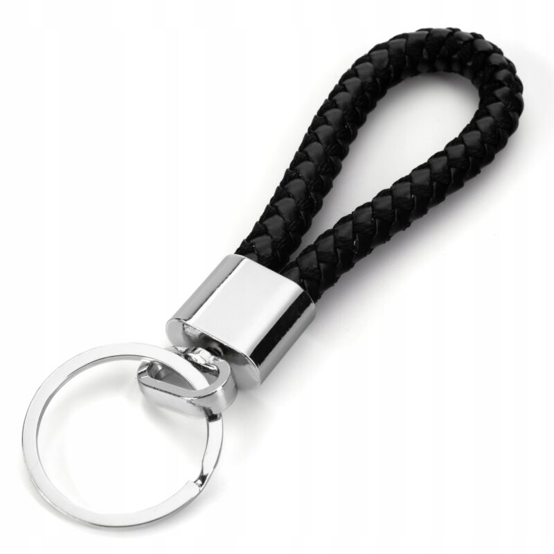 BRELOK NYLONOWY ZAWIESZKA SMYCZKA DO KLUCZY CZARNY