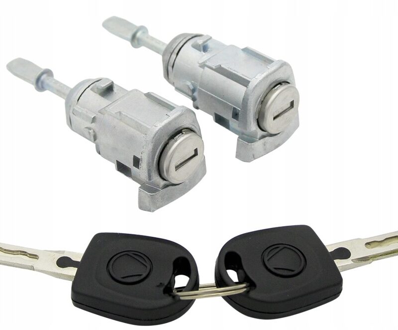 ZAMEK WKŁADKA ZAMKA L + P VW POLO GOLF SKODA FABIA + ŚCIĄGACZE