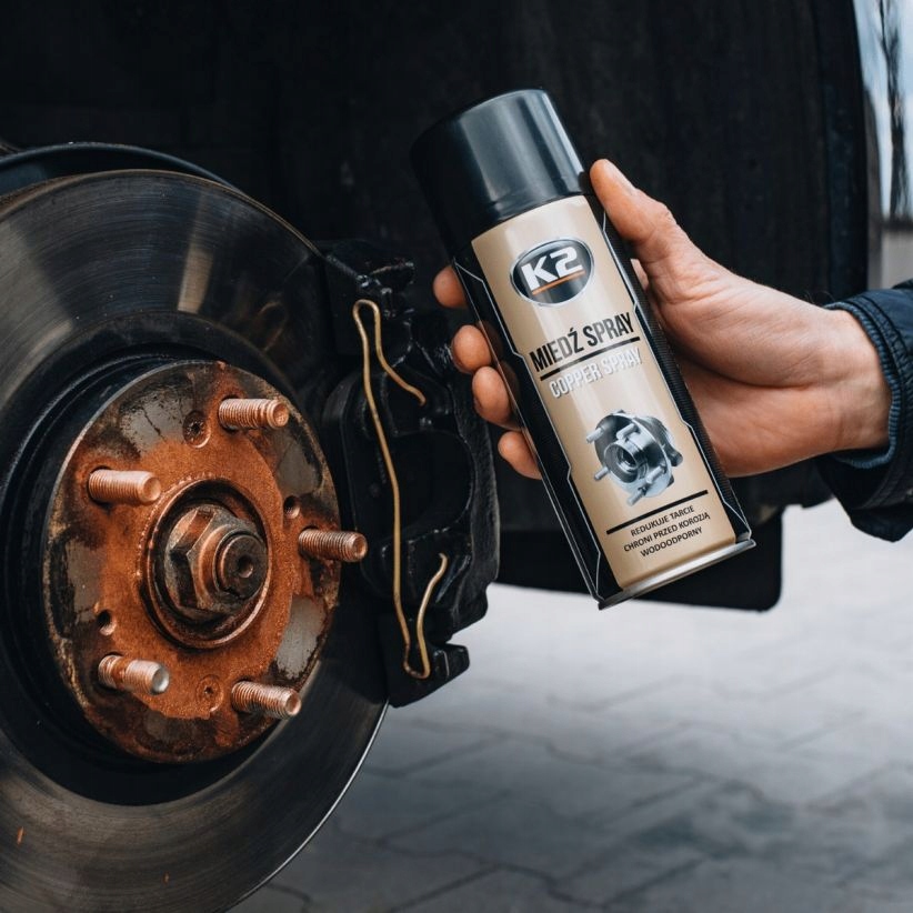 K2 MIEDŹ SPRAY WYSOKOTEMPERATUROWY SMAR MIEDZIOWY - obrazek 2