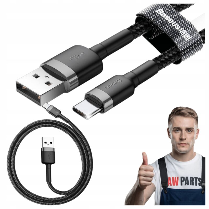 Kabel USB-C Type C Quick Charge Baseus QC3.0 2A Transfer i Ładowanie 3M