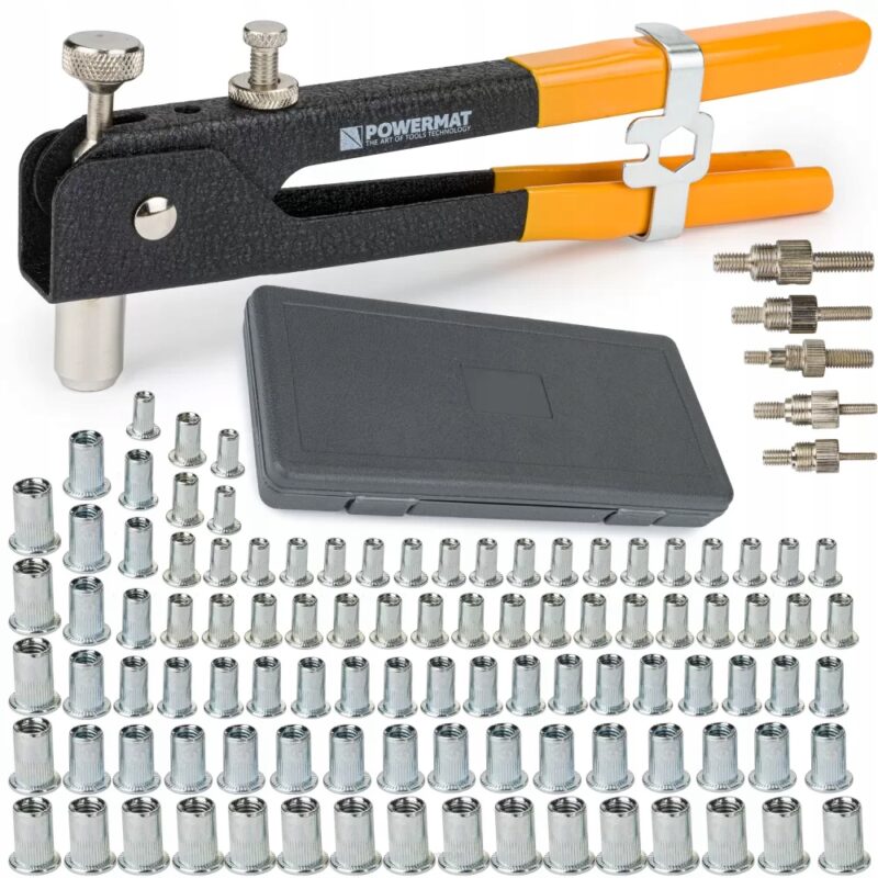 NITOWNICA RĘCZNA DO NITONAKRĘTEK GŁOWIC M3-M8 ZESTAW 105 el