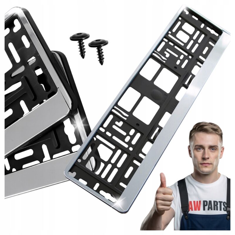 Ramka Tablicy Rejestracyjnej Foliowana HP Chrom Intense