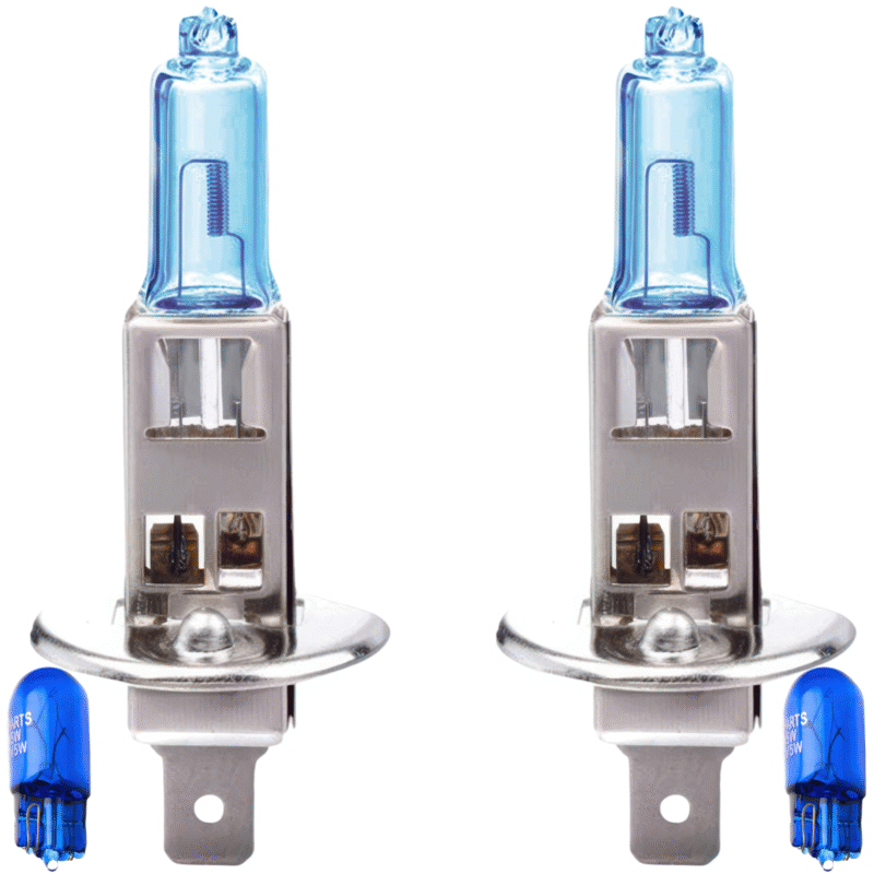 2x ŻARÓWKA H1 + W5W 12V 55W E4 KSENON ZIMNY BIAŁY
