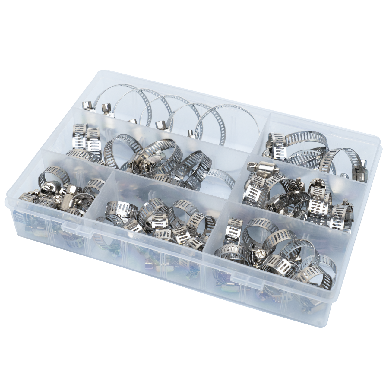 60x Obejmy Metalowa Opaska Zaciskowa Skręcana Ślimakowa Duży Zestaw 8-38mm - obrazek 2